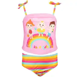 Walmart CoComelon JJ Tomtom Yoyo Infant Baby Girls Tankini Top and Bikini Bottom Swim Set Infant to Toddler offer