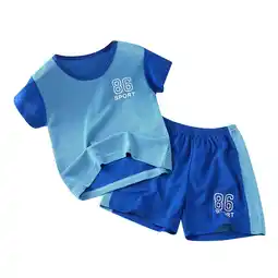 Walmart QHFBli Toddler Boy Shorts Outfit Sets Tshirt & Pant Summer Clothes 2-12 Years offer
