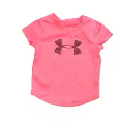 Walmart Pre-Owned Under Armour Girls Pink | Black T-Shirt size: 18 Months (Good) offer
