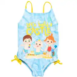 Walmart CoComelon JJ Tomtom Yoyo Infant Baby Girls One Piece Bathing Suit Infant to Toddler offer