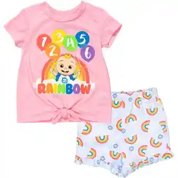 Walmart CoComelon JJ Toddler Girls T-Shirt and French Terry Shorts Outfit Set Infant to Toddler offer