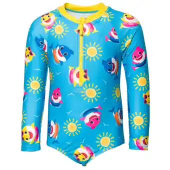 Walmart Pinkfong Zip Up One-Piece Bathing Suit, Size 12 Months, Blue (Girl's) offer