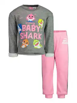 Walmart Pinkfong Baby Shark Infant Baby Girls Fleece T-Shirt and Pants Infant to Toddler offer