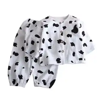 Walmart QHFBli Boys Cartoon Pajamas Sets Kids Long Sleeve Sleepwear Pjs 1-7 Years offer