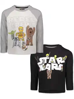 Walmart Star Wars Toddler Boys 2 Pack Long Sleeve T-Shirts Toddler to Big Kid offer
