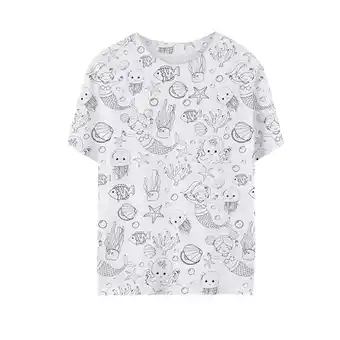 Walmart ZPWKLM Tees For Girl Boy DIY Hand Painted Personality Short Sleeve Clothing For Newborns size 3-4T offer