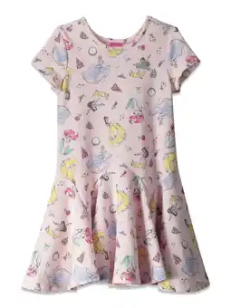 Walmart Disney Princess Belle Aurora Cinderella Toddler Girls French Terry Skater Dress Toddler to Big Kid offer