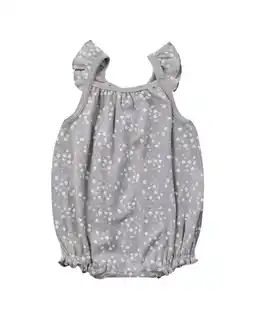 Walmart Quincy Mae Ribbed Ruffle Romper, 3-6M offer