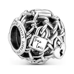 Walmart Pandora Openwork Chain Link Padlock Charm offer