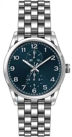 Walmart George Men's 41mm Silver Tone Blue Dial Easy Read Bracelet Watch offer