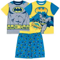 Walmart DC Comics Justice League Batman Toddler Boys Pajama Shirts and Shorts Toddler to Big Kid offer