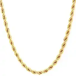 Walmart 14K Gold Rope Chain for Men – Cadena de Oro Necklace, 2.1mm/2.7mm/3.8mm – Bling Trax offer