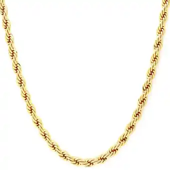 Walmart 14K Gold Rope Chain for Men – Cadena de Oro Necklace, 2.1mm/2.7mm/3.8mm – Bling Trax offer