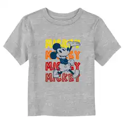 Walmart Toddler's Mickey & Friends Classic Mice Name Stack Graphic Tee Athletic Heather 2T offer