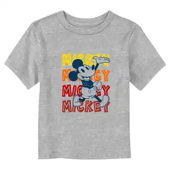 Walmart Toddler's Mickey & Friends Classic Mice Name Stack Graphic Tee Athletic Heather 2T offer