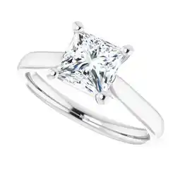 Walmart 2.00 Ct Solitaire Princess Shaped Diamond Wedding Rings For Women Solid 14K White Gold offer