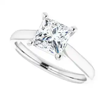 Walmart 2.00 Ct Solitaire Princess Shaped Diamond Wedding Rings For Women Solid 14K White Gold offer