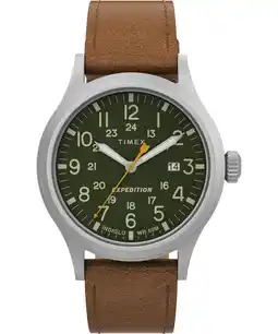 Walmart Timex Men's Expedition Scout Brown Strap Watch offer