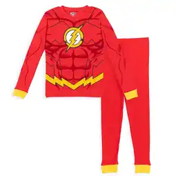 Walmart DC Comics Justice League Batman Big Boys Long Sleeve Pajama Shirt & Pant Set Black / White 10-12 offer