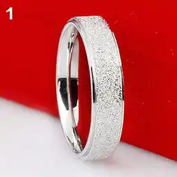 Walmart Yesbay Men Women Wedding Band Ring Stainless Steel Matte Ring Jewelry Couple Gift-Silver offer