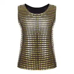 Walmart ZPWKLM ZPWKLM Sequin Glitter Tees For Kid Party Sleeveless Vest Tops For Girls Boys size 4-5T offer