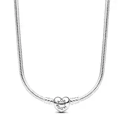 Walmart Pandora Moments Heart Clasp Snake Chain Necklace - 393091C00-45 offer