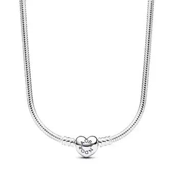 Walmart Pandora Moments Heart Clasp Snake Chain Necklace - 393091C00-45 offer