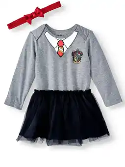 Walmart Harry Potter Baby Girls Cosplay Bodysuit Tutu Dress and Headband, 2-Piece Outfit Set offer