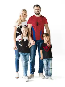 Walmart Marvel Spider-Man Spider-Gwen Ghost Spider Toddler Boy Girl Matching Family Cosplay T-Shirt 4T offer