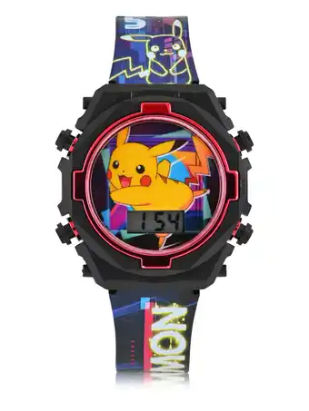 Walmart Pokemon Unisex Childrens LCD Watch with Flashing Light Up Case and Printed Strap (POK4361WM) offer