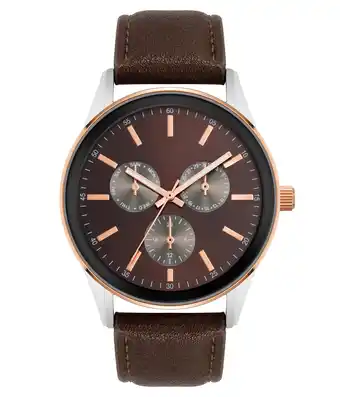Walmart George Mens Casual Brown Watch with Traditional Strap offer