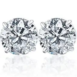 Walmart Pompeii 1 1/2ct Lab Grown Diamond Studs 14k White Gold Earrings (F,VS) offer
