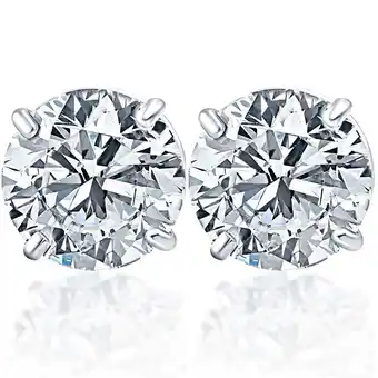 Walmart Pompeii 1 1/2ct Lab Grown Diamond Studs 14k White Gold Earrings (F,VS) offer