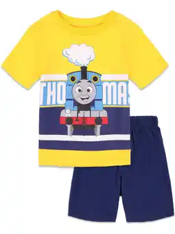 Walmart Thomas & Friends Tank Engine Little Boys Graphic T-Shirt and Shorts Outfit Set Yellow 5 offer
