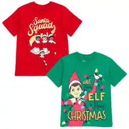 Walmart The Elf on the Shelf Christmas Toddler Boys 2 Pack T-Shirts Red / Green 3T offer