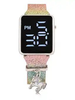 Walmart WN5002WM Wondernation Kids LED Watch with Glitter Strap and Sliding Unicorn Charm offer