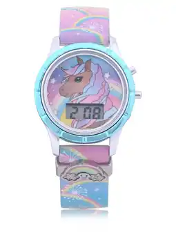 Walmart Wonder Nation Unicorn LCD Watch with Rainbow Sliding Charm (WN4292WM) offer