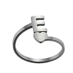 Walmart Awdenio Valentines Fashion 26 English Letter Opening Rings Stainless Steel Retro Jewelry offer