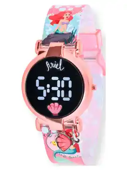 Walmart Disney Ariel Unisex Child LED Watch with Silicone Strap with Dangle Shell Charm (PN4414WM) offer