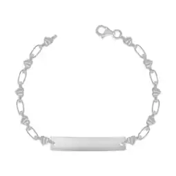 Walmart Kristen Kesho Sterling Silver, Heart Identification Bracelet for Kids 6 offer
