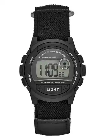 Walmart GEORGE Men's Digital Watch:Black Case, Positive Display, Nylon Fastwrap Strap (FMDOGE013) offer