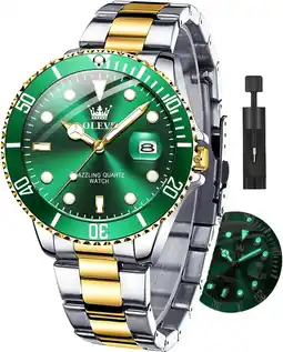 Walmart OLEVS Watches for Men with Date Luxury Big Face Waterproof Male Wristwatch offer