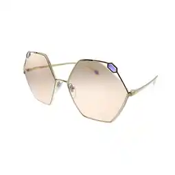 Walmart Bvlgari BV 6160 Metal Womens Geometric Sunglasses Pink Gold 58mm Adult offer