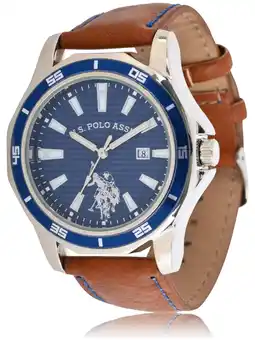 Walmart U.S. Polo Assn. Adult Male Vintage Watch with Blue and Silver (USC50588WM) offer