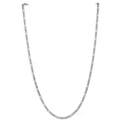 Walmart Primal Gold 14 Karat White Gold 3.5mm Semi-Solid Figaro Chain offer