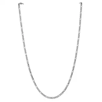 Walmart Primal Gold 14 Karat White Gold 3.5mm Semi-Solid Figaro Chain offer