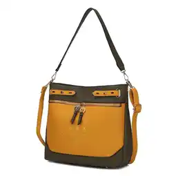 Walmart Evie two-tone Vegan Leather Womens Shoulder bag by Mia K offer