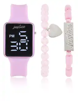 Walmart JSE40278WM Justice LED Watch with Glitter Strap and 2pc Bracelet Set offer