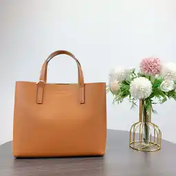 Walmart Tory Burch 85985 Blake Small Leather Crossbody Tote Bag IN Bourbon offer