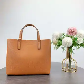 Walmart Tory Burch 85985 Blake Small Leather Crossbody Tote Bag IN Bourbon offer